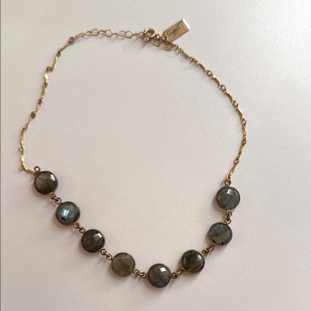 Gypset Gold and Gray Stone Necklace